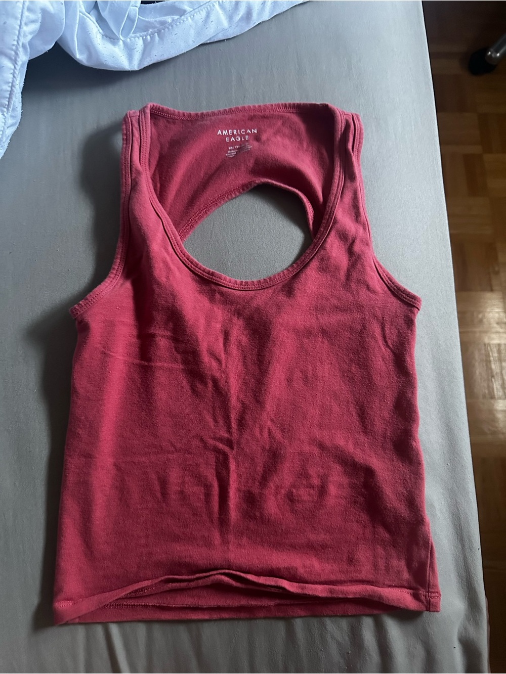 American Eagle Outfitters Red-Pink Tank Top